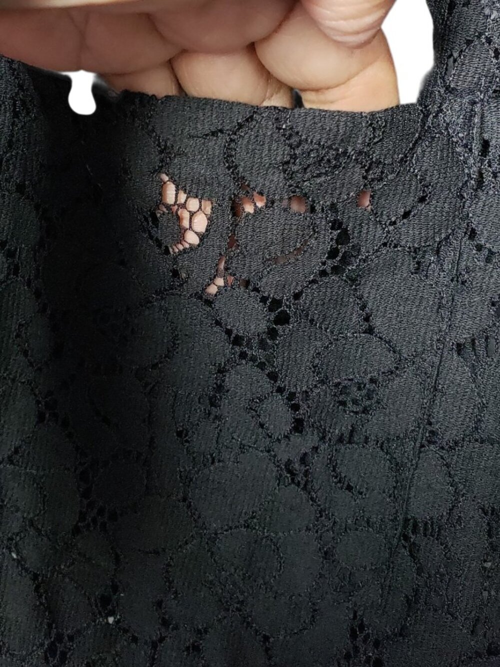 Calvin Klein Womens Lace Button-Up Shirt  Black Large - Picture 7 of 10